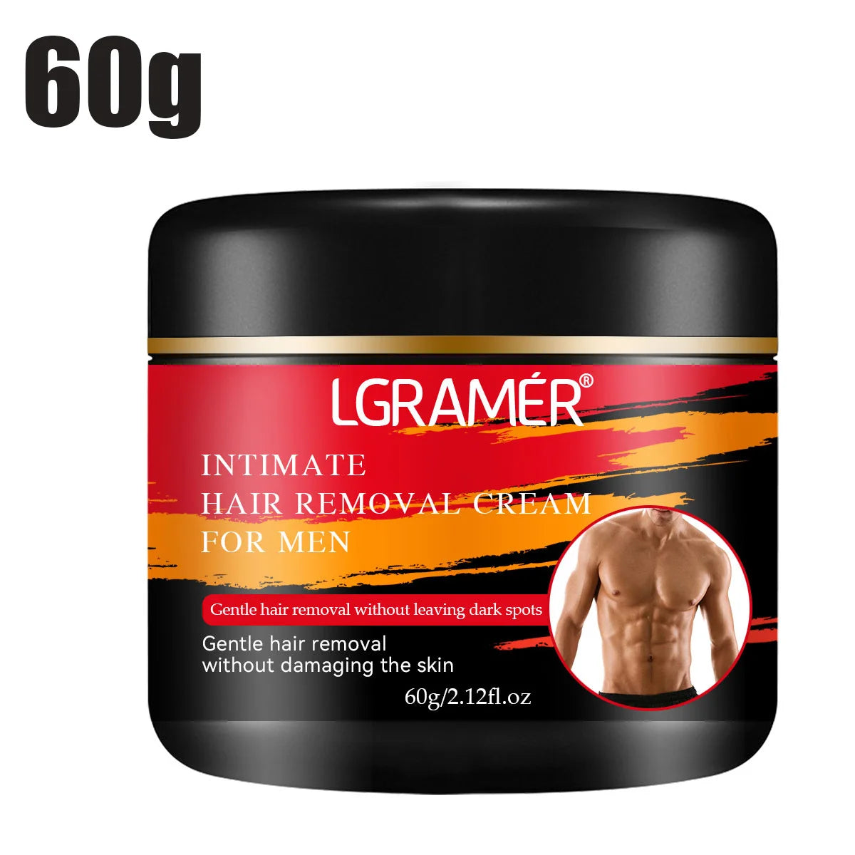 LGRAMER Men's Hair Removal Cream – Body, Arm & Armpit 60g Hair Removal Cream Qst 60g