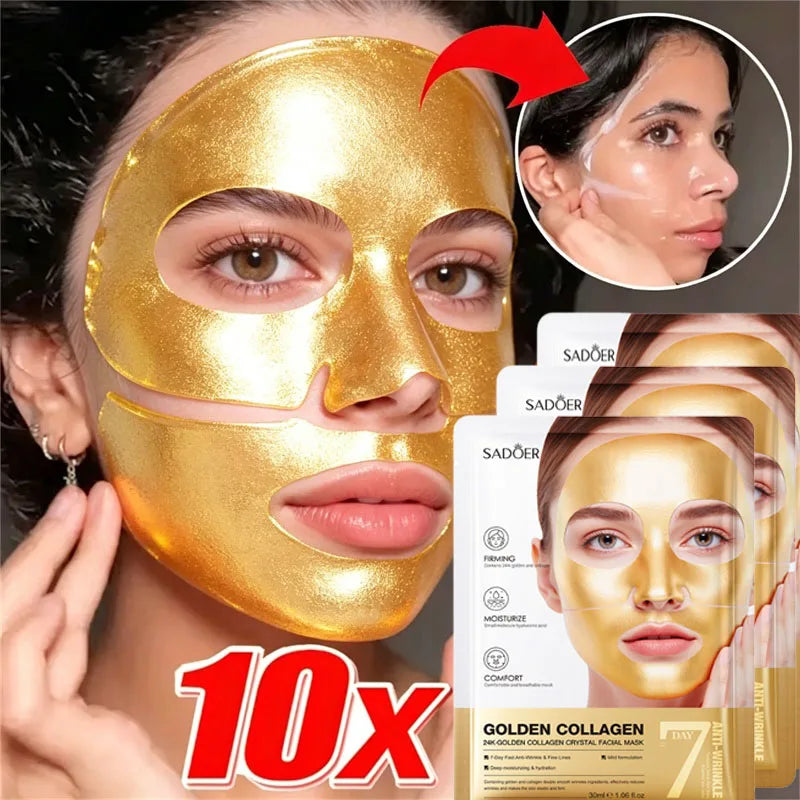 Gold Collagen Crystal Face Mask – Firming & Hydrating Collagen Face Mask Qme