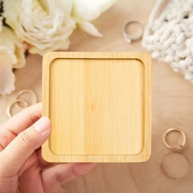 Heat Resistant Wood Coaster – Beech Walnut Mug & Coffee Pad Wood Coaster Qst
