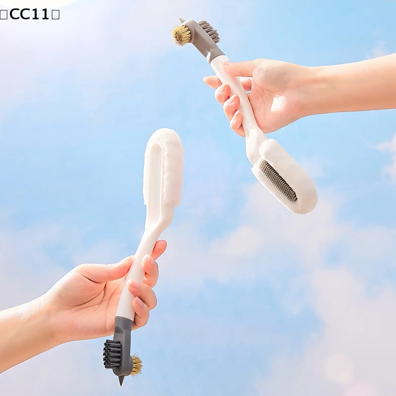 Long-Handle Multifunctional Shoe Cleaning Brush – White Shoe Cleaning Brush Qme