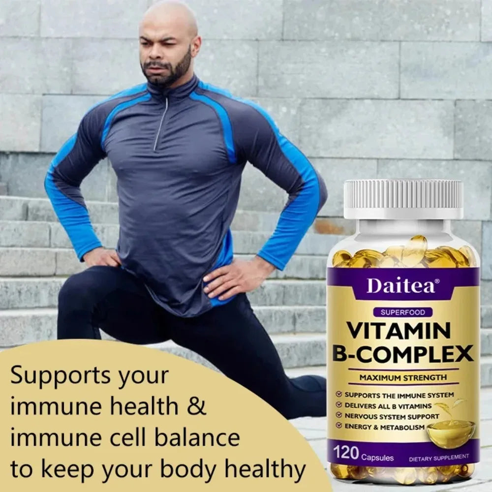 Vitamin B Complex Capsules – High Potency Brain & Focus Support Vitamin Supplement Qst