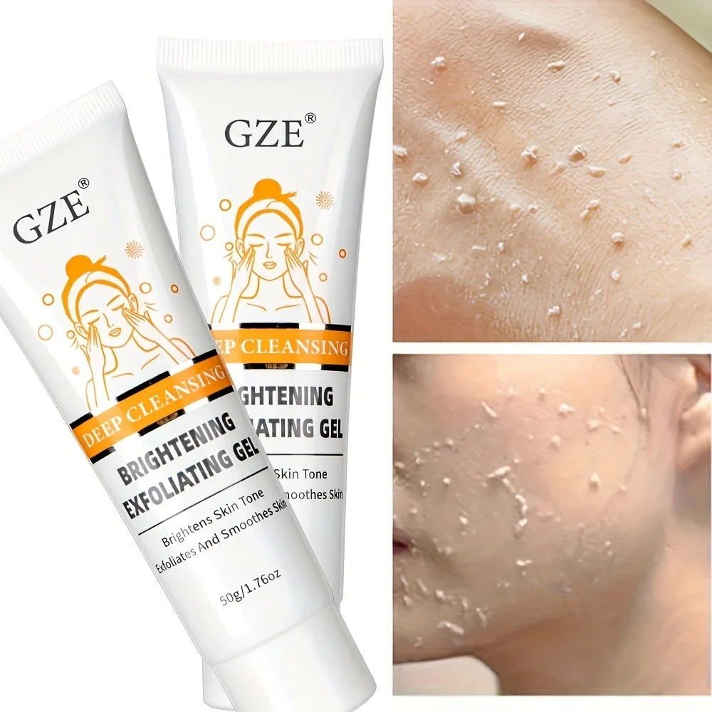 GZE Castor Oil Exfoliating Gel Scrub – Face & Body Cleanser Exfoliating Face Scrub Qme