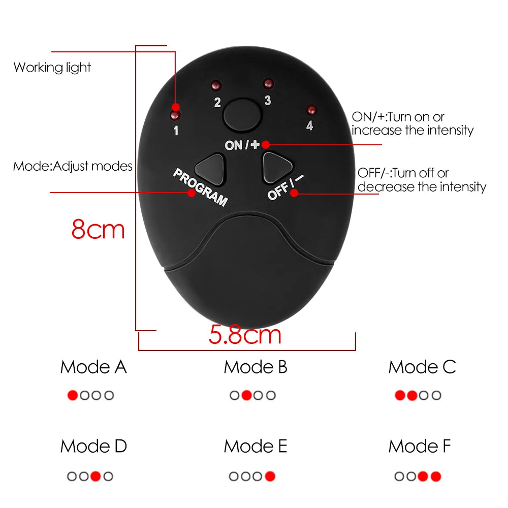 EMS Wireless Muscle Stimulator – Hip & ABS Body Toning Massager EMS Body Massager Qst