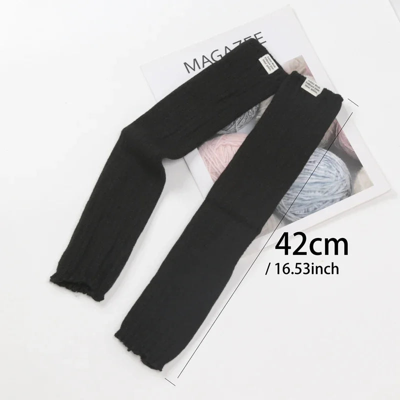 Women Y2K Fingerless Mittens – Cosplay Anime Knit Gloves Fingerless Mittens Qme