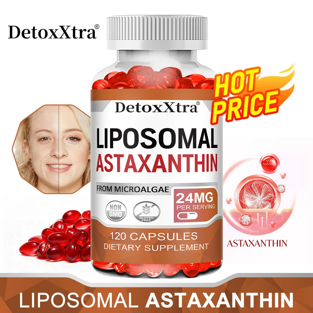Liposomal Astaxanthin 24mg – High Absorption Antioxidant Capsules Antioxidant Supplement Qst