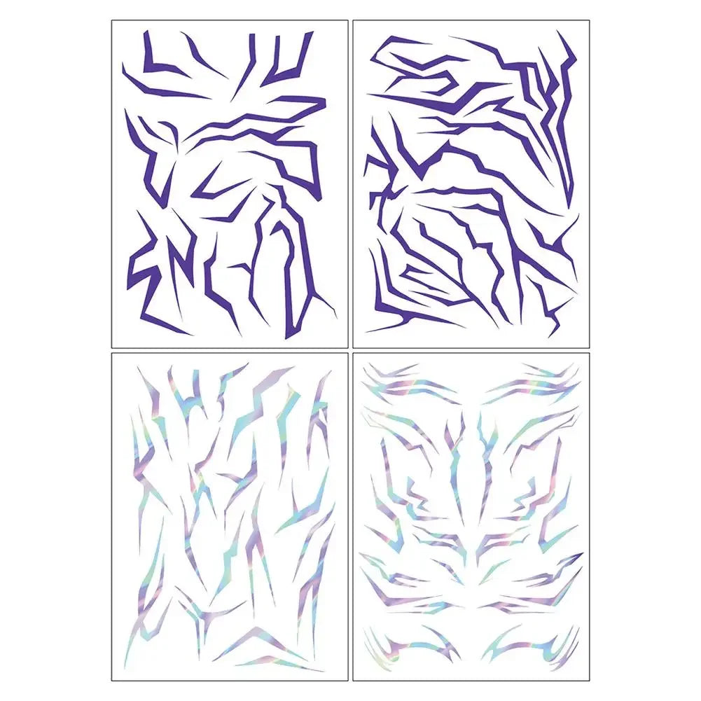 Purple Bold Temporary Tattoo Sheet for Cosplay & Makeup Art Temporary Tattoo Sheet Qme 01 China