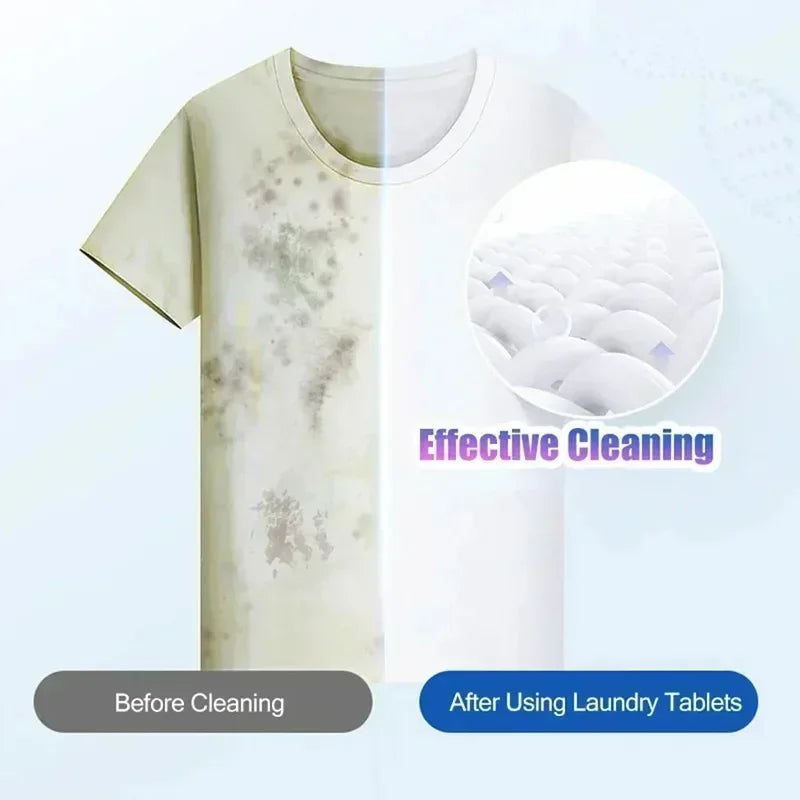 Soluble Laundry Tablets – Concentrated Stain Remover Detergent Laundry Detergent Tablets Qme