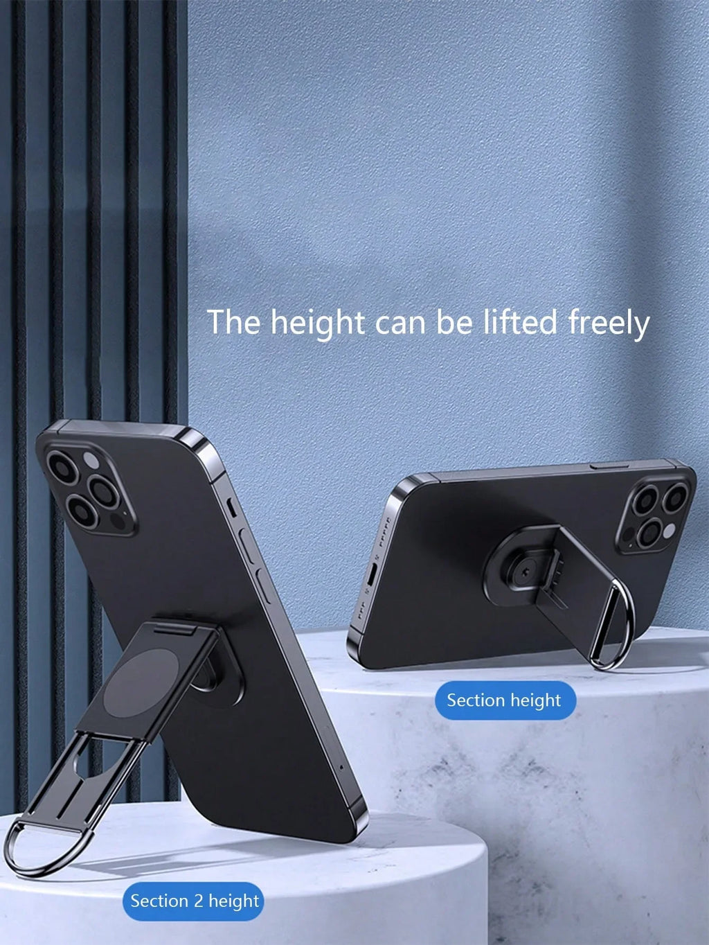 Foldable Desktop Phone Holder | Adhesive Backing & 360° Rotation Phone Stand Qme