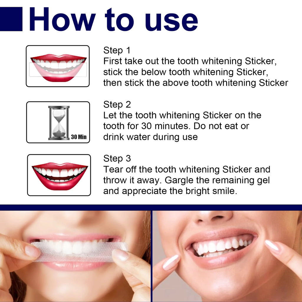 Eelhoe Teeth Whitening Strips – Mint Gel, 7pcs Oral Care Teeth Whitening Strips Qst