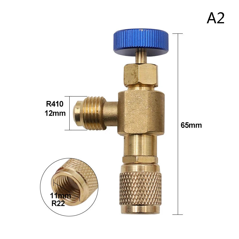 R410A R22 Refrigerant Safety Valve 1/4" AC Charging Adapter Refrigerant Safety Valve Qst A2