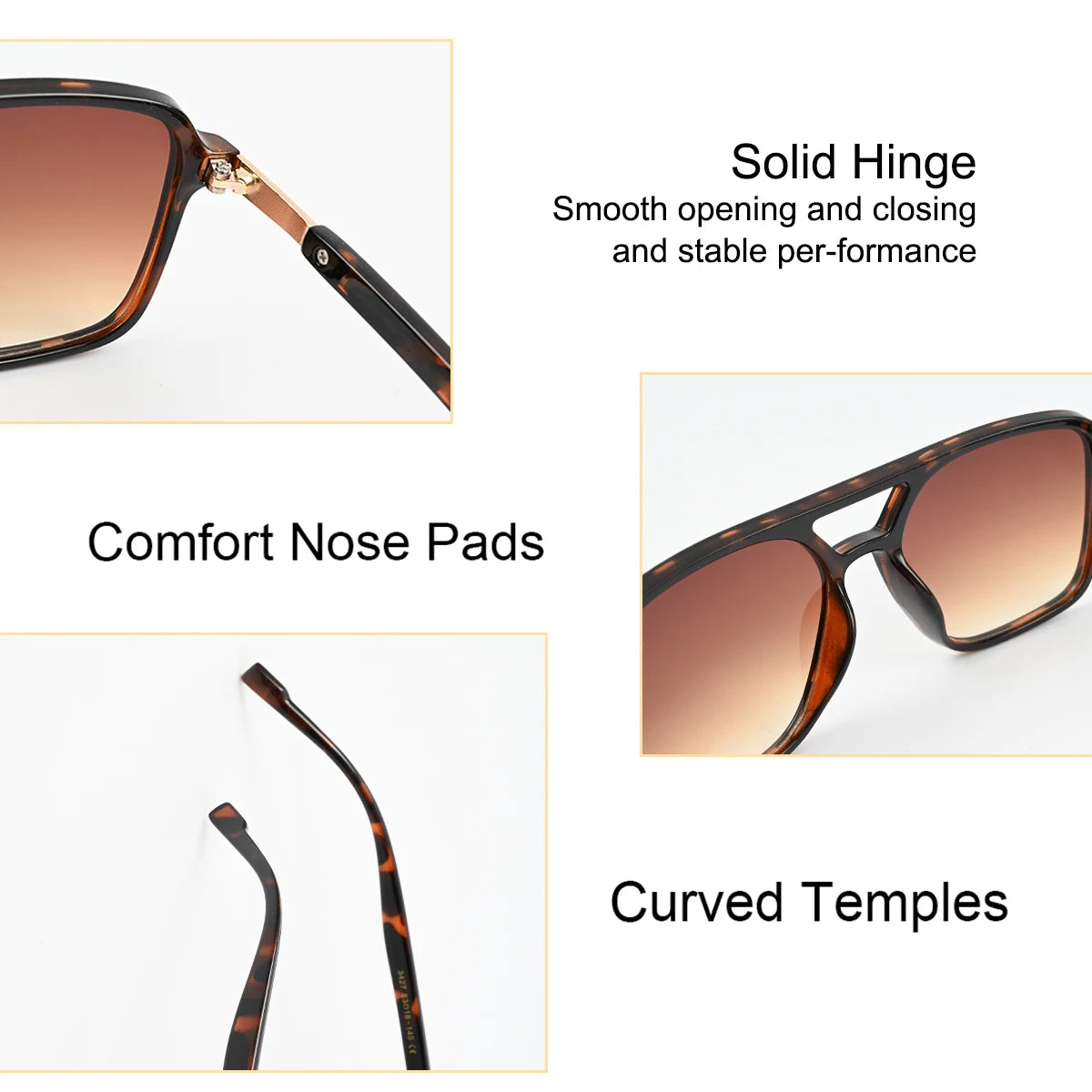 VOPHA S22 Retro Square Aviator Sunglasses UV400 Men Women Aviator Sunglasses Qst