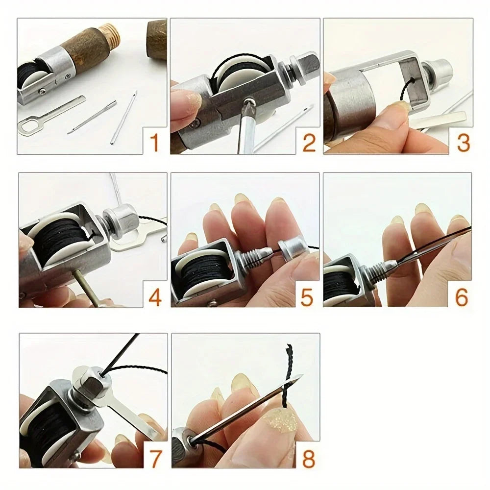 Leather Hand Sewing Cone Kit – Portable Manual Seamer Tool Leather Sewing Tool Qme