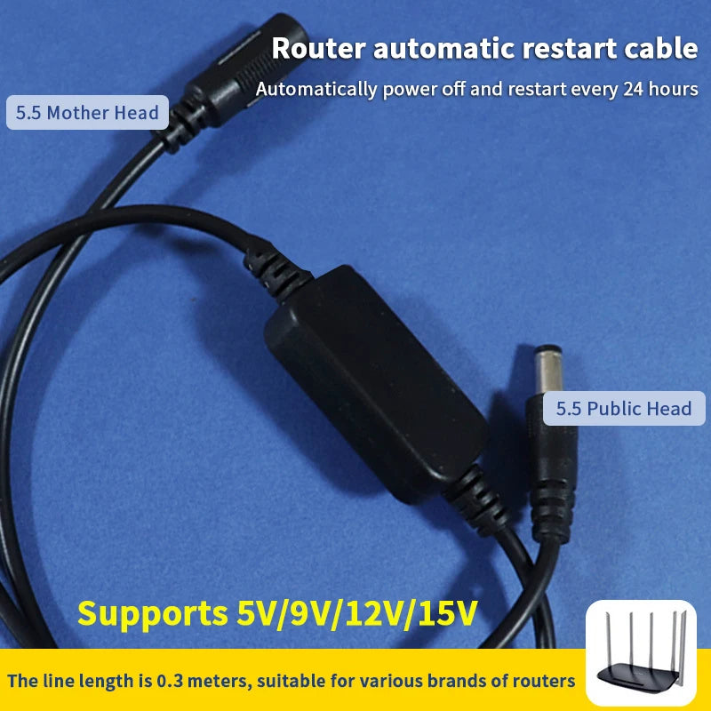 WiFi Router Auto Restart Timer Module DC 5V–15V 24H Router Timer Module Qst