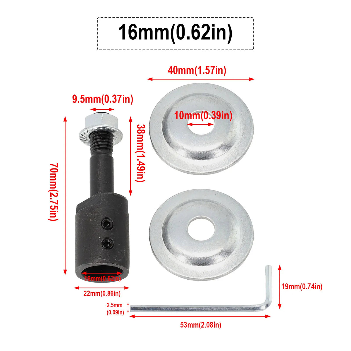 Spindle Adapter Motor Shaft Coupler Extender Sleeve Chuck Shaft Coupler Adapter Qme 16MM