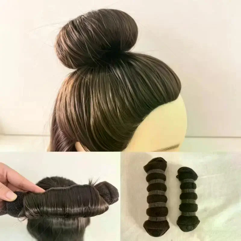 Magic Hair Bun Maker Donut Tool 8-Piece Reusable Set Hair Bun Styling Tool Qme