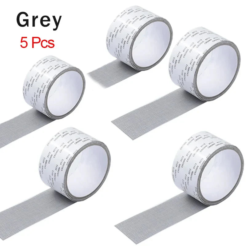 Waterproof Window Screen Repair Tape – Self-Adhesive Mesh Patch Screen Repair Tape Qme 5PCS-GRAY