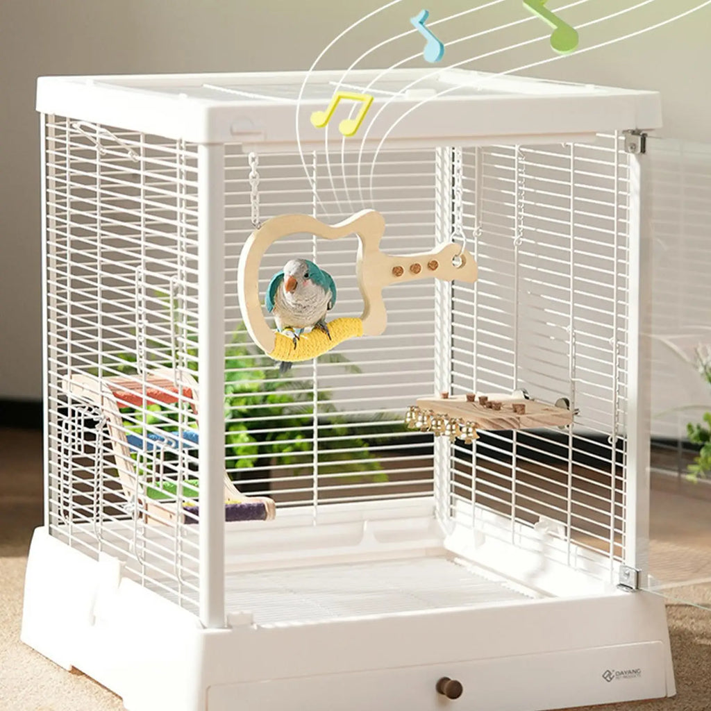 Natural Wood Parrot Perch Swing – Bird Cage Accessory Bird Cage Accessory Qme