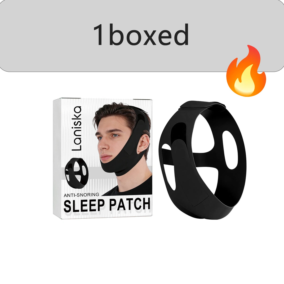 Adjustable Anti-Snoring Chin Strap – Breathable Sleep Aid Anti-Snoring Chin Strap Qst 1boxed