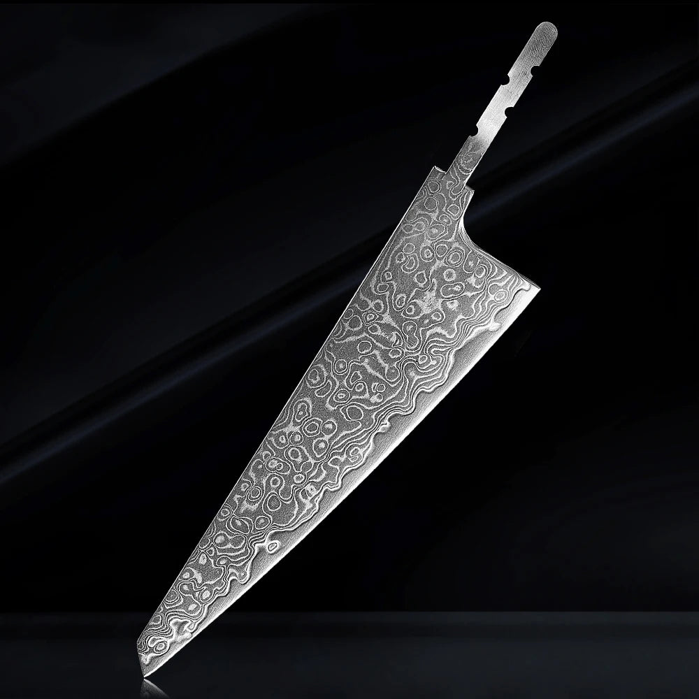 TURWHO Damascus Steel Knife Blank Blades – DIY Chef Knife Set Knife Blank Blade Qst Honesuki knife