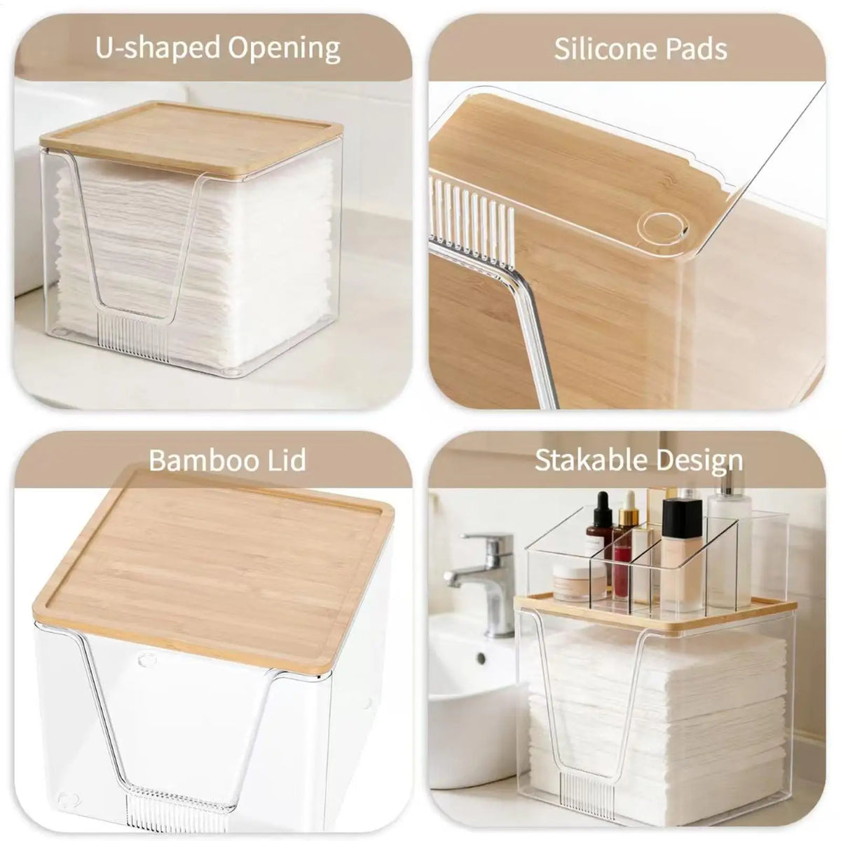 2-Layer Acrylic Clear Skincare & Makeup Organizer Case Acrylic Makeup Organizer Qme