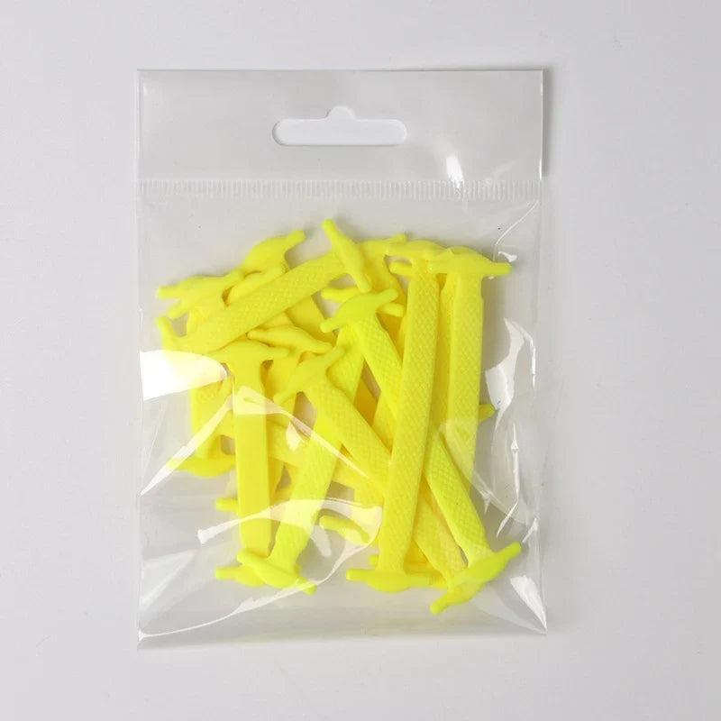 Silicone No-Tie Elastic Shoelaces – Kids, Women & Men Elastic Shoelaces Qme YELLOW China Mainland