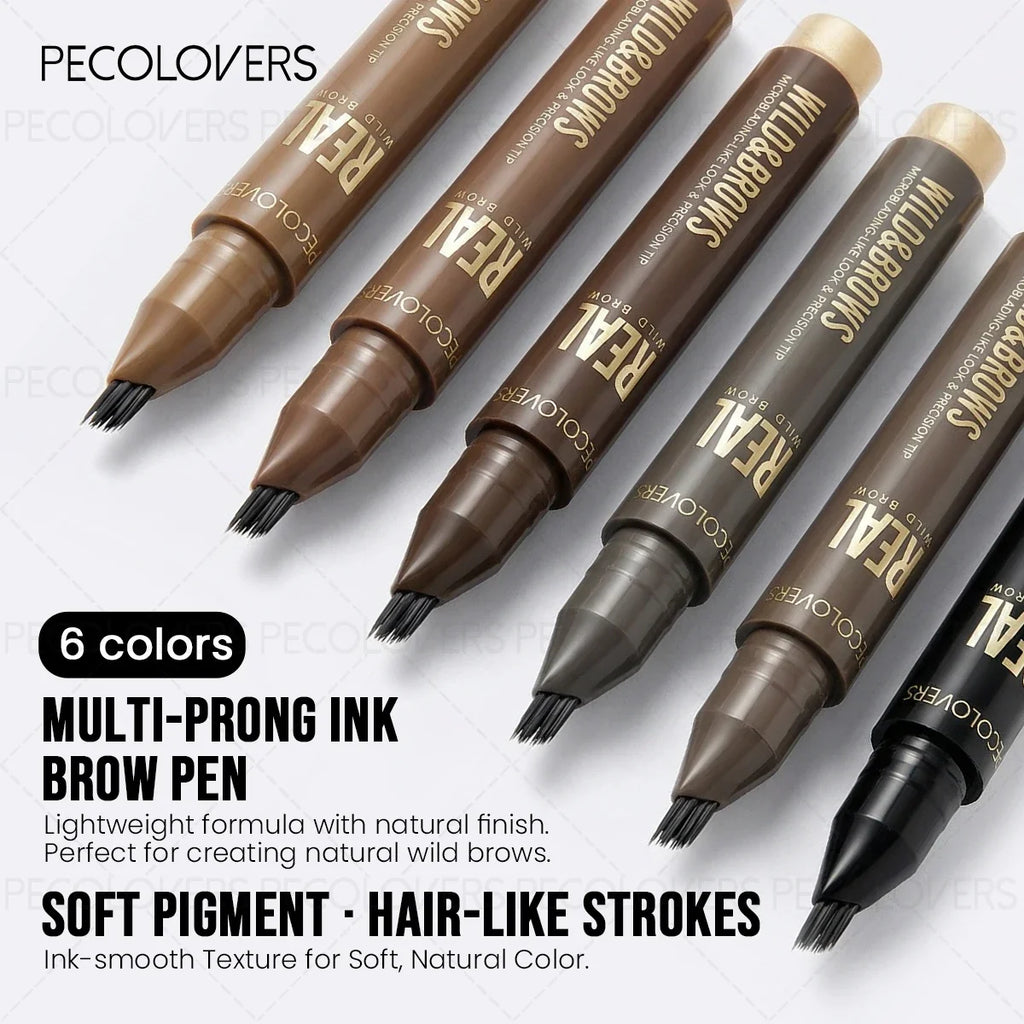 Fluffy Quick-Dry Liquid Eyebrow Pen – Natural Wild Brow Look Liquid Eyebrow Pen Qme