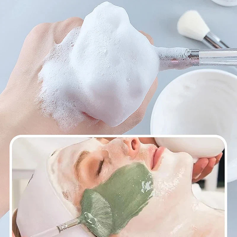 Face Massage Wash Brush & Mask Applicator | Skin Care Tool Facial Cleansing Brush Qme
