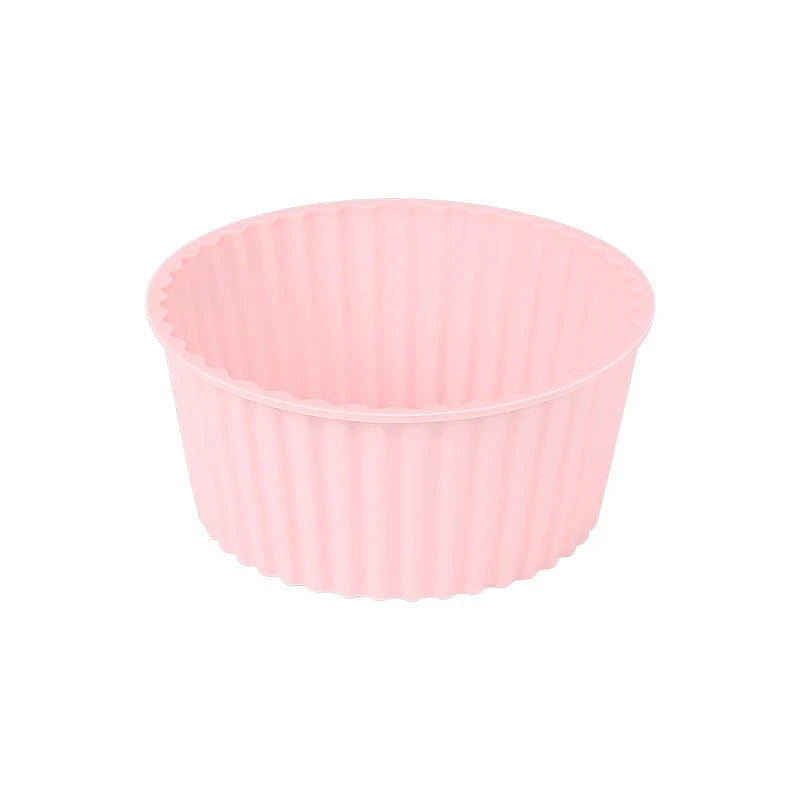 Silicone Muffin & Cupcake Baking Mold – Non-Stick Bagel Pan Silicone Baking Mold Qme Light pink