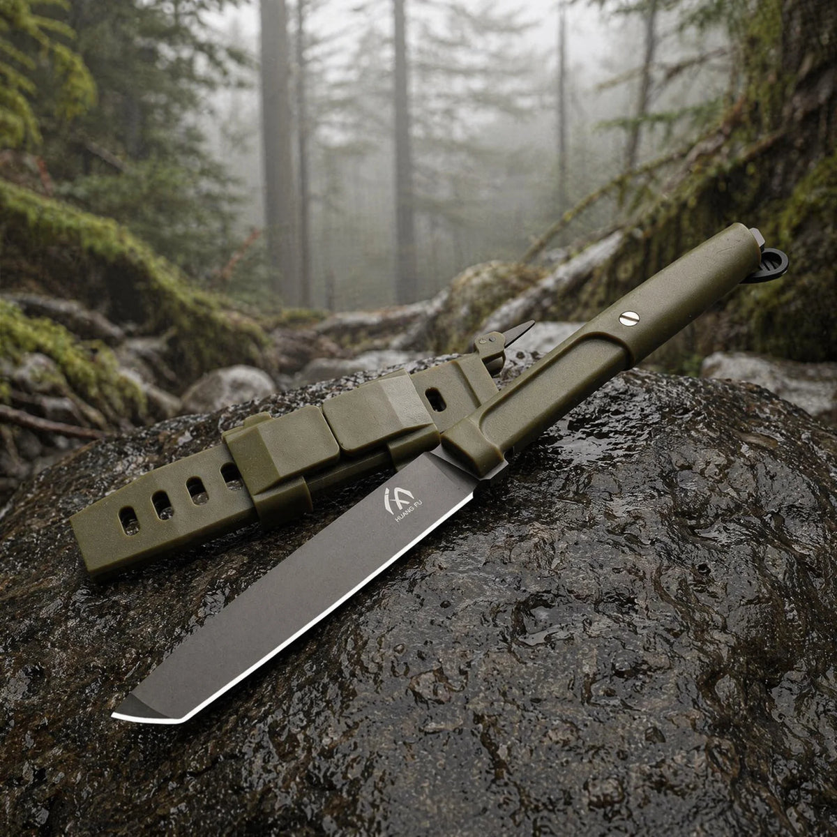 HUANGFU Multifunctional Outdoor Knife – Camping Hiking Tool Outdoor Multi Knife Qst A