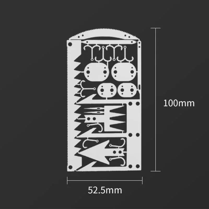 Stainless Steel Multitool Survival Card – Camping & Fishing Tool Multitool Survival Card Qme