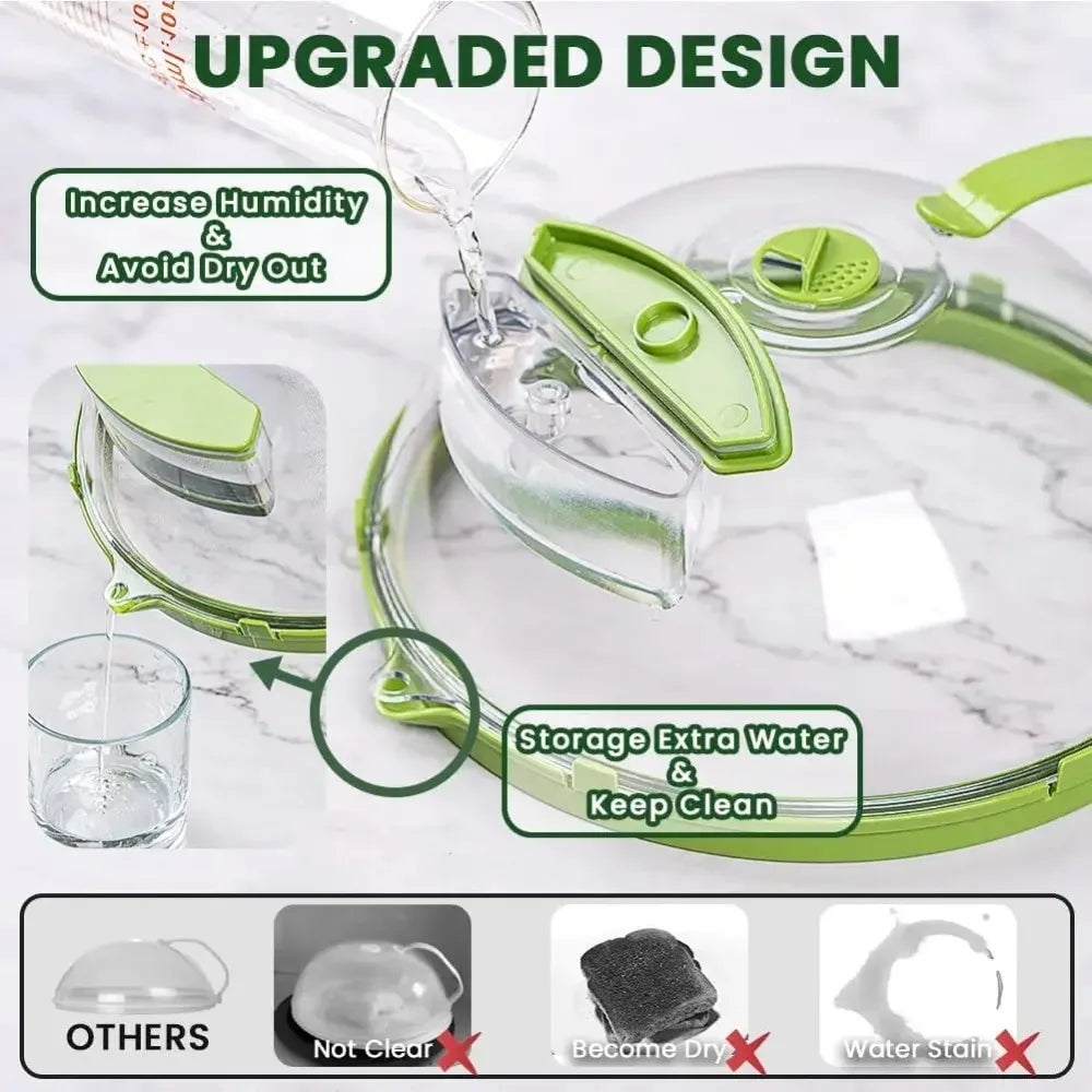 Clear Microwave Splatter Cover & Food Steamer – 10" Plates Microwave Splatter Cover Qme