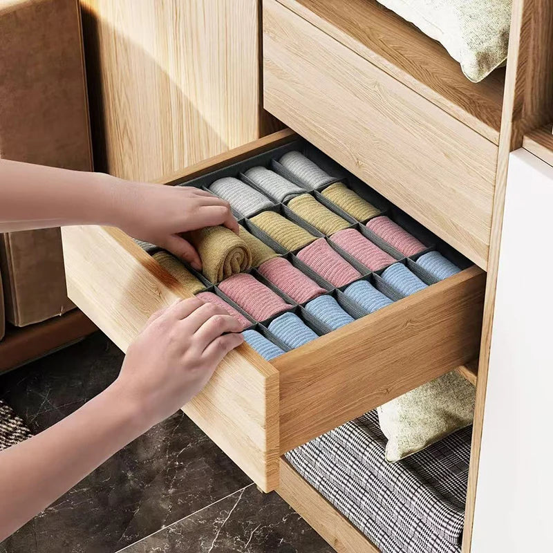 Drawer Organizer Box for Underwear, Socks & Bras Drawer Storage Organizer Qst