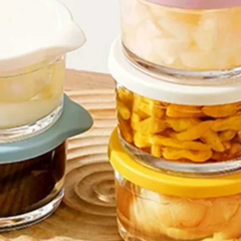 Borosilicate Glass Round Food Storage Container – Microwave Safe Glass Storage Container Qme