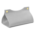PU Leather Tissue Box Cover – Car & Home Napkin Holder Case Tissue Box Cover Qme Gray