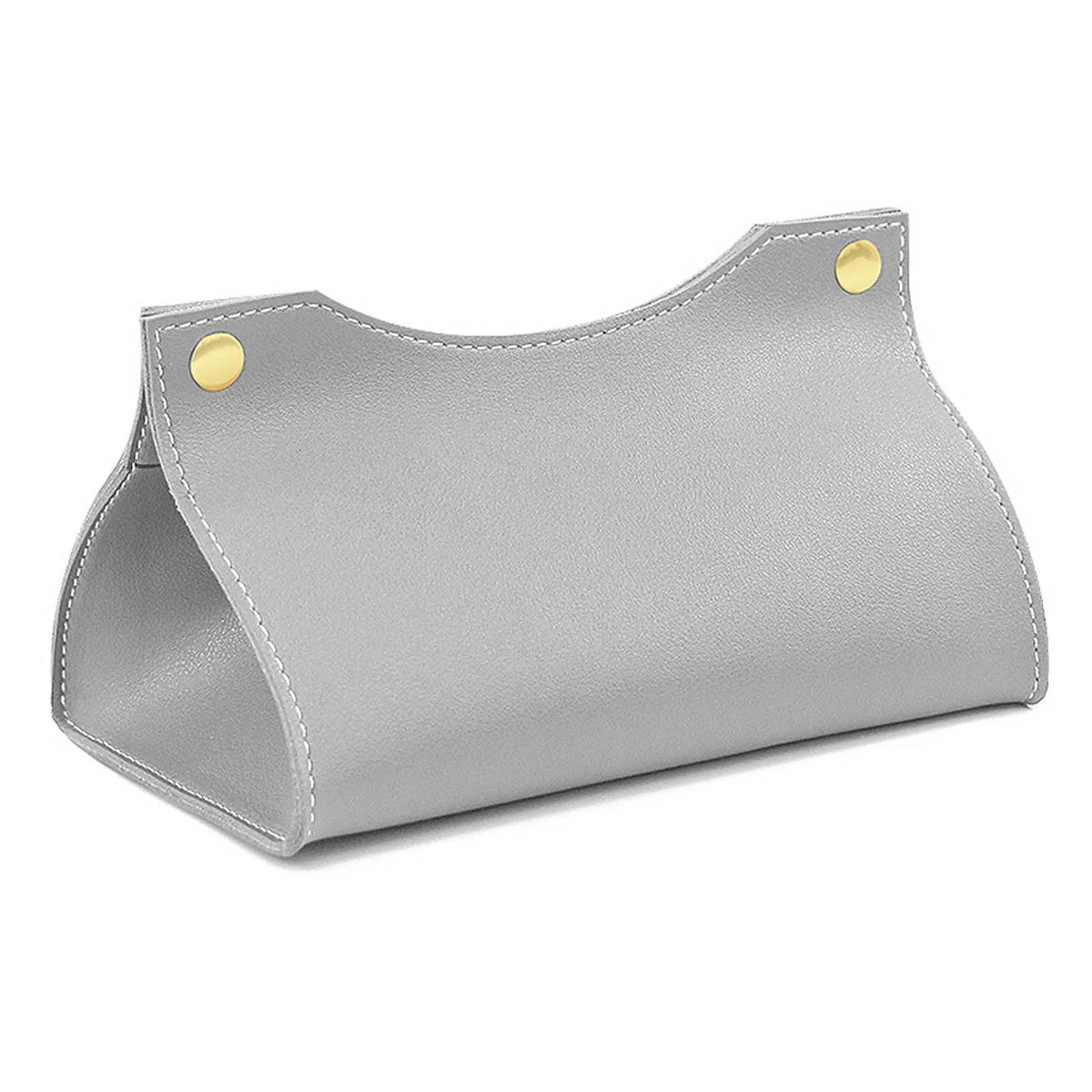 PU Leather Tissue Box Cover – Car & Home Napkin Holder Case Tissue Box Cover Qme Gray