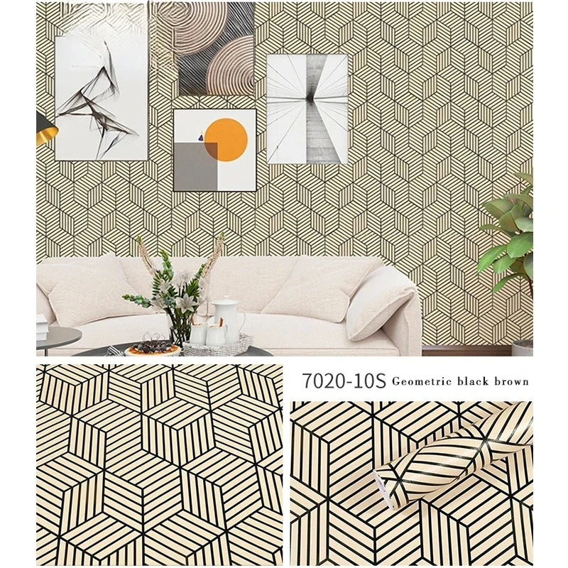 Geometric Hexagon Peel & Stick Wallpaper – Removable Vinyl Peel & Stick Wallpaper Qme Geometric black 6mx45m
