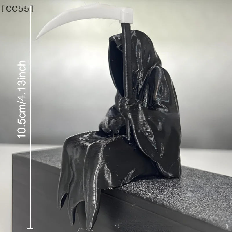 Gothic Grim Reaper Sisters 3D Printed Sculpture Spooky Statue Gothic Resin Sculpture Qst