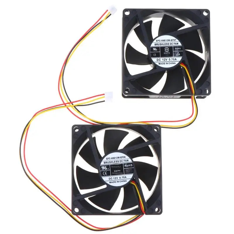 80x80x25mm 12V 3-Wire Server Cooling Fan EF06 EF07 Server Cooling Fan Qme