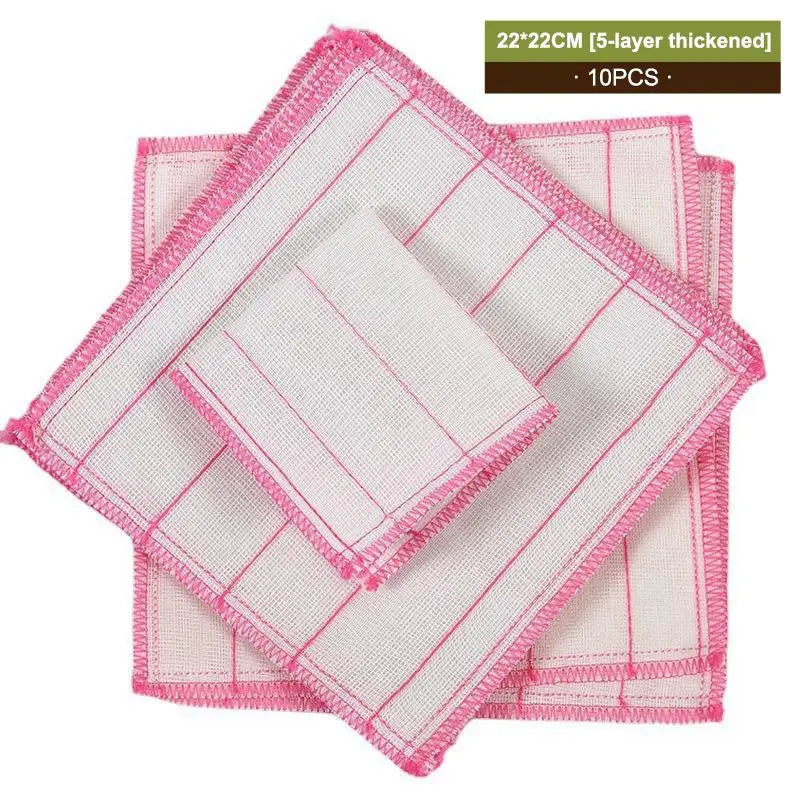 Rainbow Cotton Dishwashing Cloths – Absorbent & Lint-Free Kitchen Cleaning Cloth Qme A5