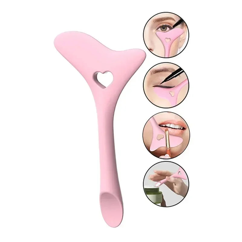 Silicone Eyeliner Stencil Wing Tips & Lip Liner Drawing Aid Eyeliner Stencil Tool Qme