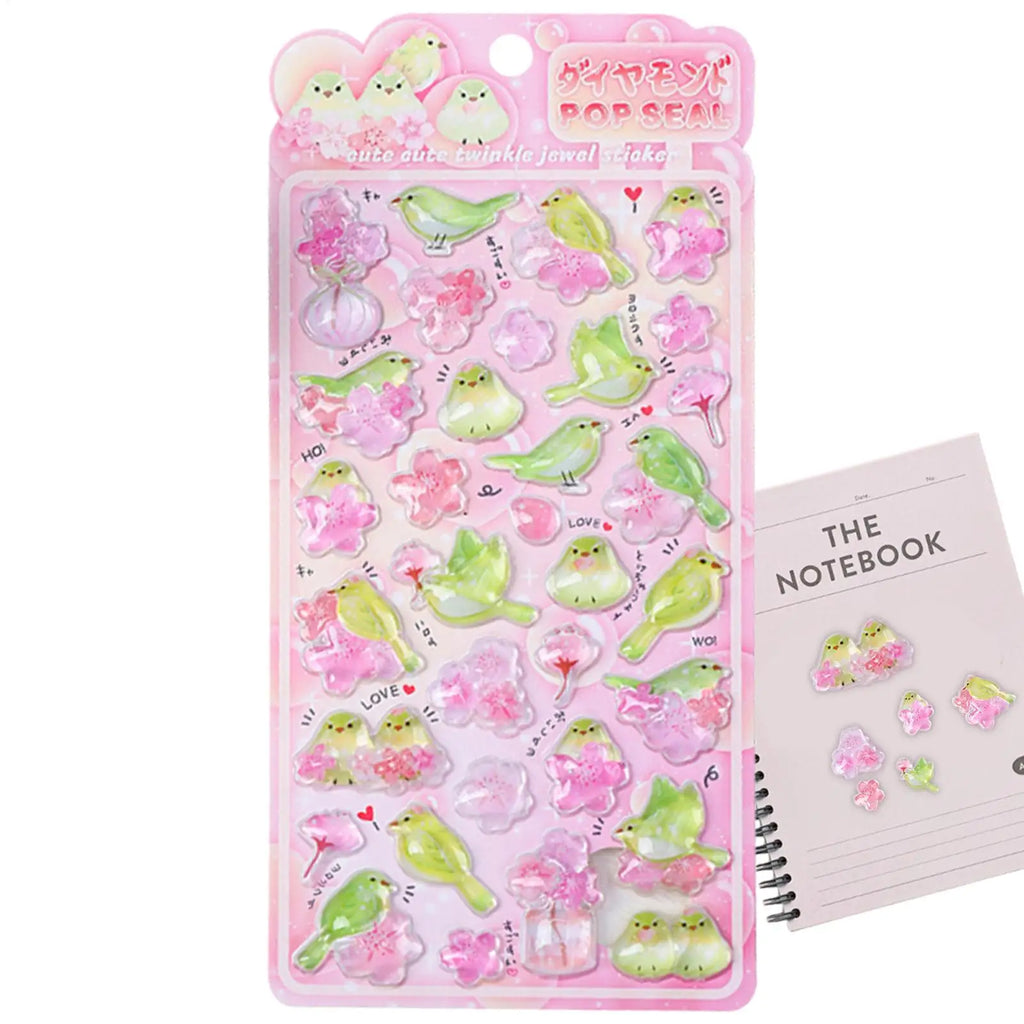 3D Bubble Foam Stickers – Cute Titmouse Animal Decals Decorative Foam Stickers Qme