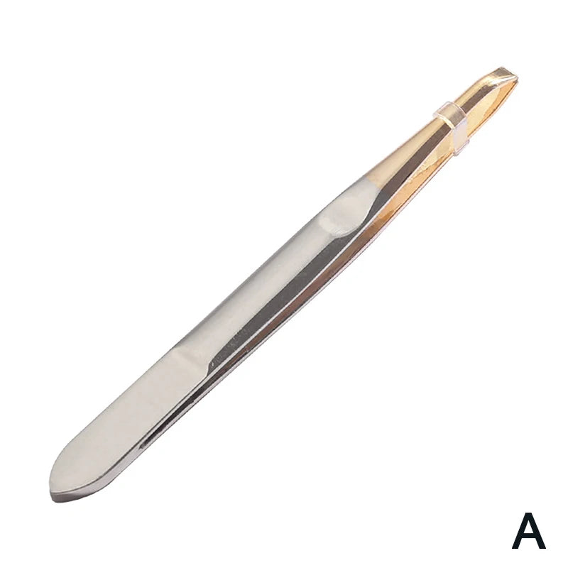 Stainless Steel Eyebrow Tweezers – Precision Makeup Tool Eyebrow Tweezers Qst A