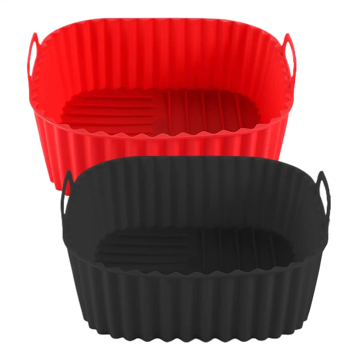 Silicone Square Air Fryer Liner Non-Stick Baking Tray 8.27" Silicone Air Fryer Liner Qme