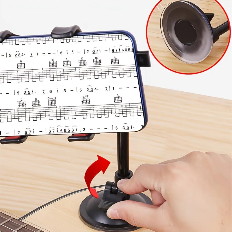 Suction Cup Phone Stand for Guitar, Bass & Piano Instrument Phone Stand Qme