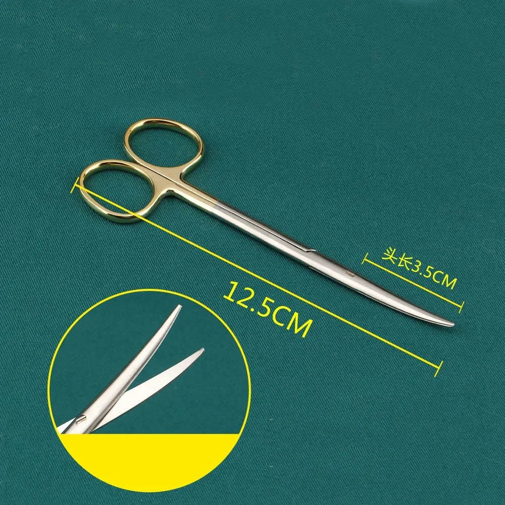 Gold Handle Blunt Nose Scissors – Titanium Steel Grooming Grooming Scissors Qme