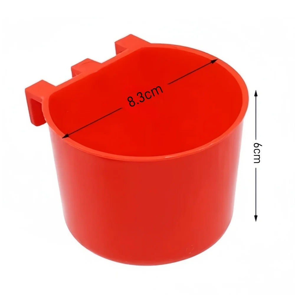 Hanging Plastic Chicken Coop Feeder & Drinking Bowl – 6 Pack Poultry Feeder Bowl Qme Circular 6pcs