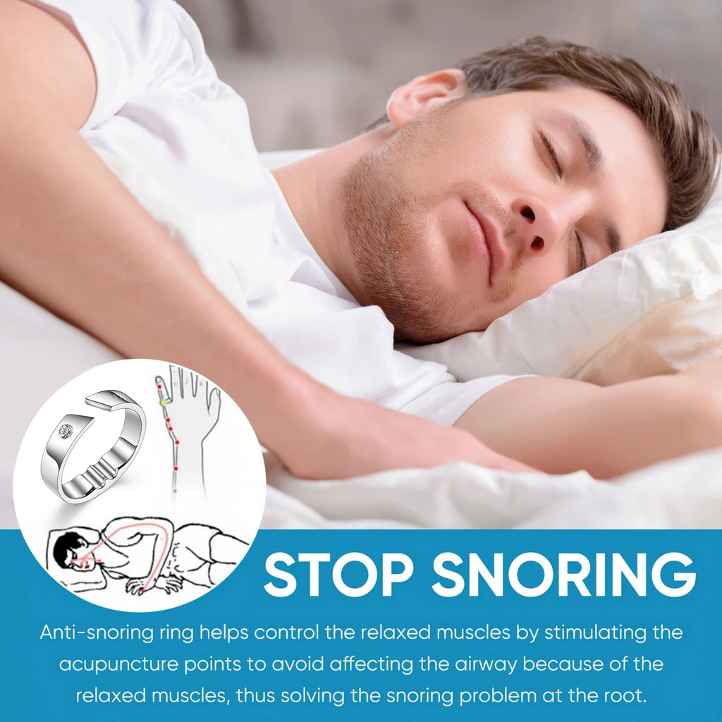 Magnetic Acupressure Sleep Ring – Anti-Snore Finger Aid Acupressure Sleep Ring Qst