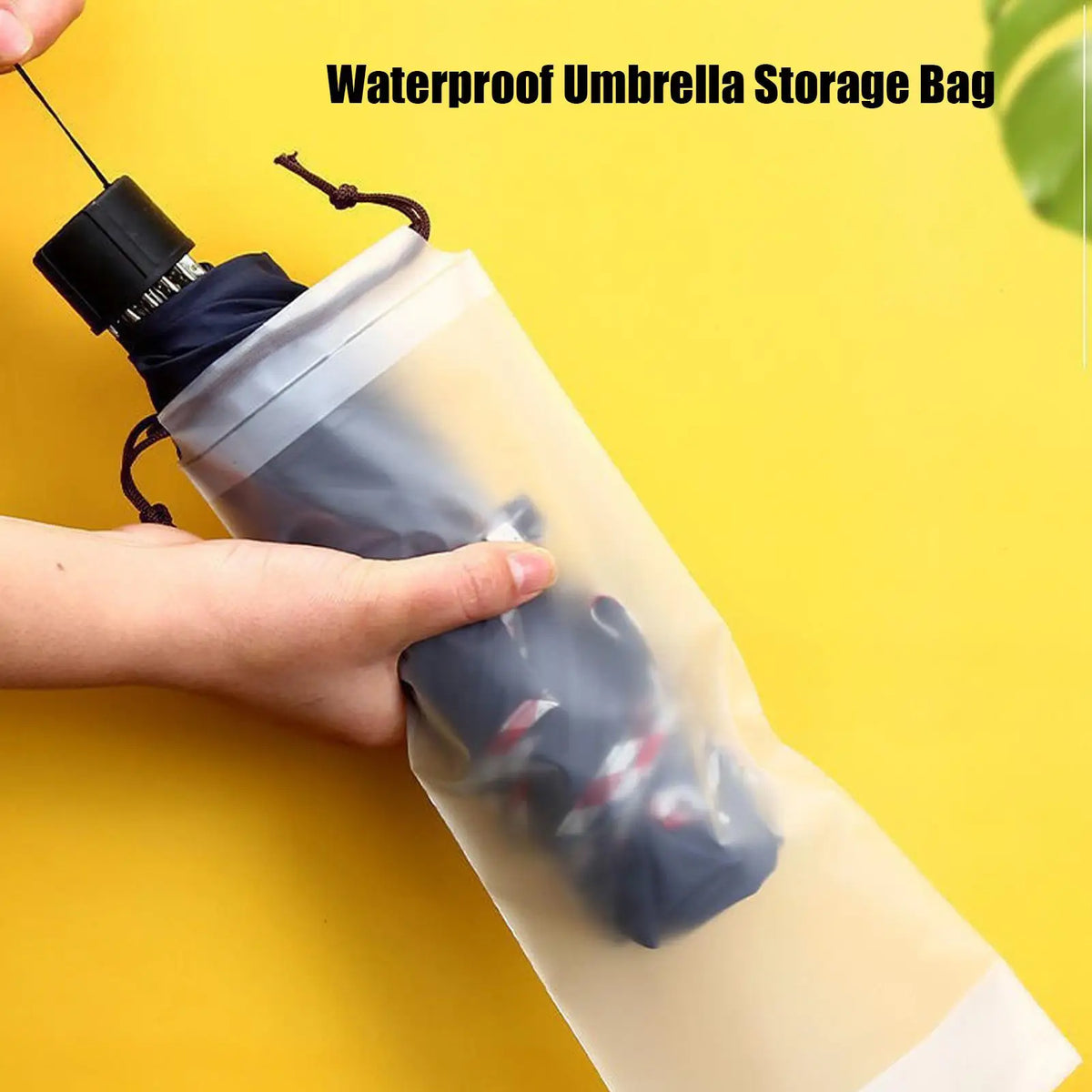 Foldable Waterproof Umbrella Bags with Drawstring – 5 or 10 Pack Umbrella Storage Bag Qme