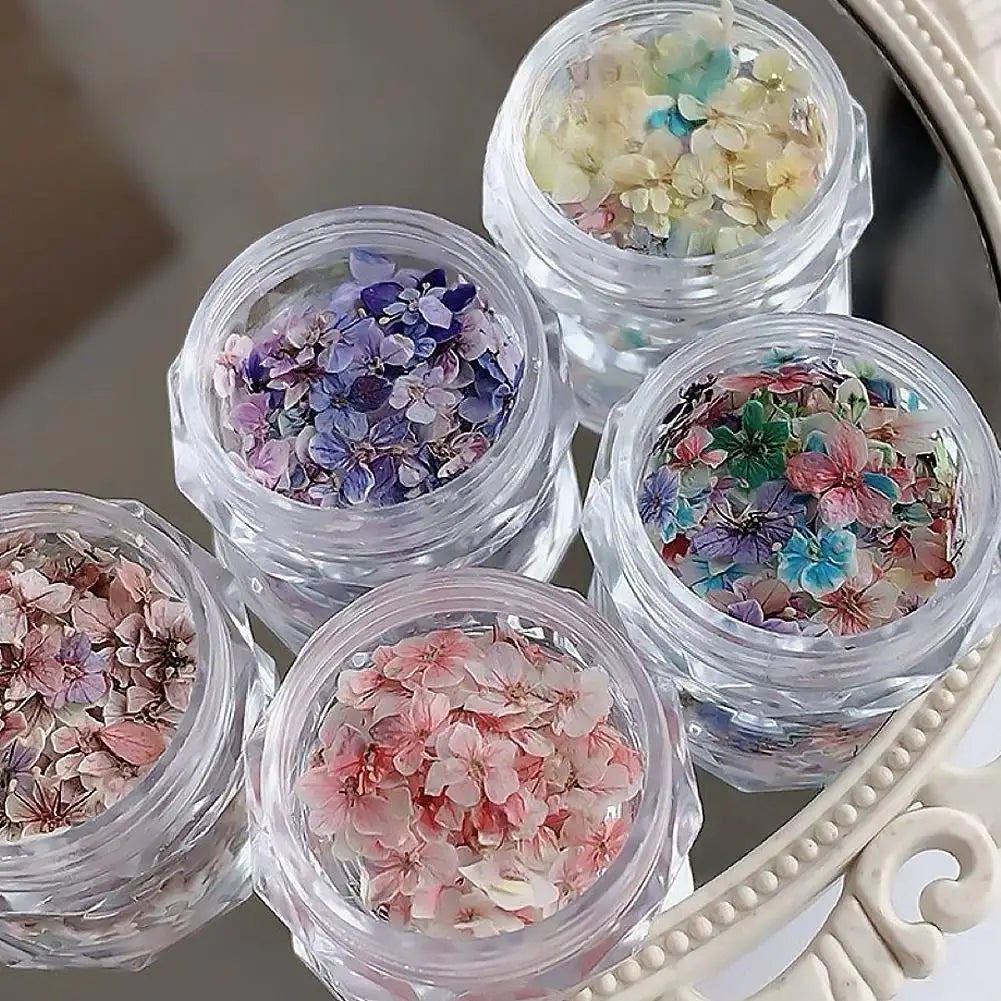 3D Dried Flower Nail Art Stickers – Floral Decal Mix Nail Art Stickers Qme