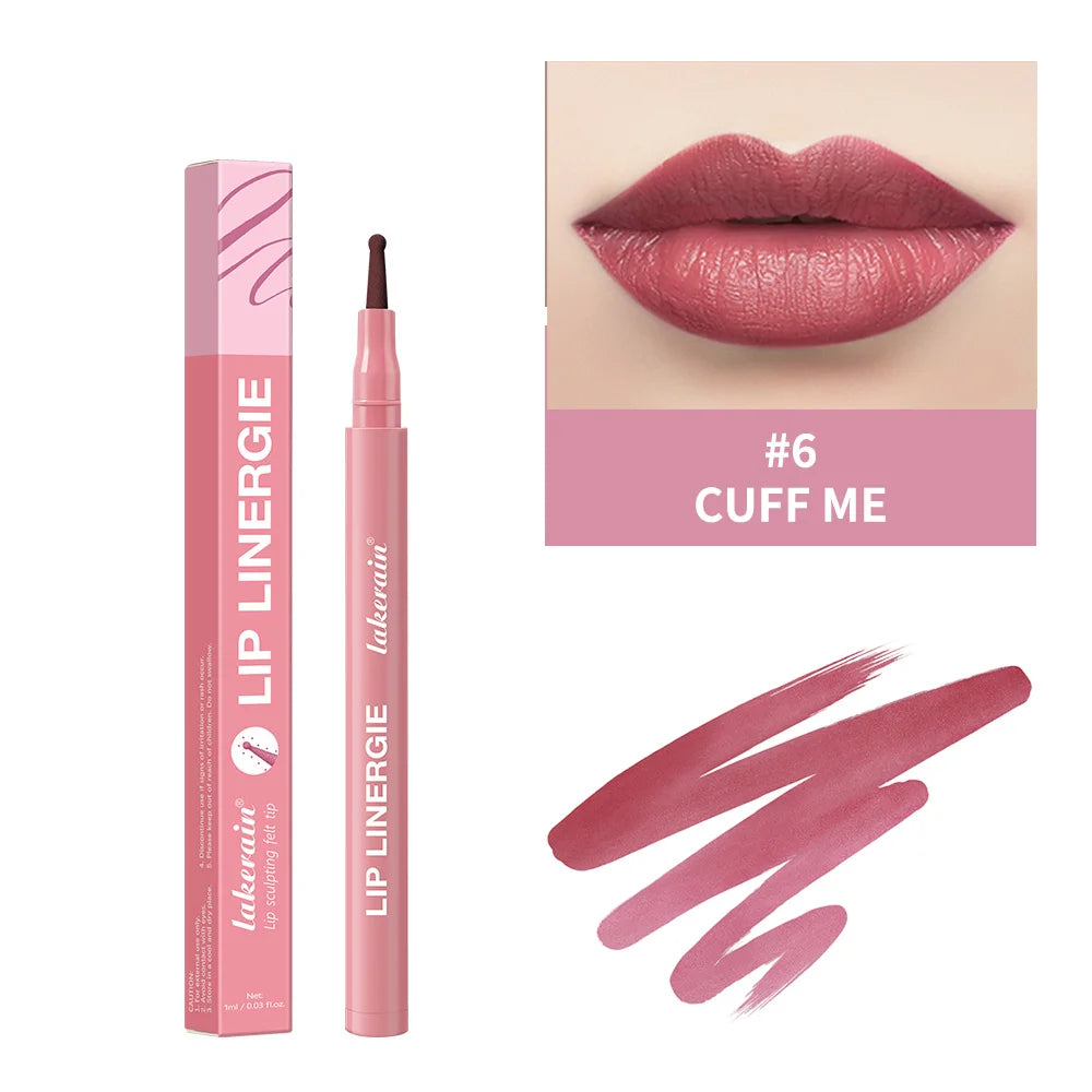 Lakerain Ballpoint Lip Liner – Waterproof Long-Lasting Lip Pen Lip Liner Pen Qst 06